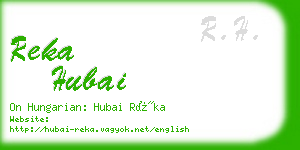 reka hubai business card